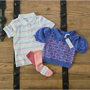Janie and Jack Girls Top Bundle sz 2T New